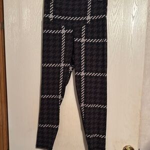 Black and Gray Plaid Leggings